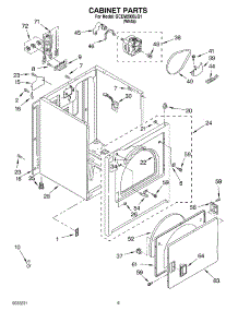 04 - Cabinet parts for Whirlpool Dryer GCEM2900JQ1 from AppliancePartsPros.com