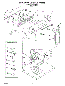 02 - Section parts for Whirlpool Dryer LEB6400KQ1 from AppliancePartsPros.com