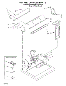 02 - Section parts for Whirlpool Dryer GEX9868JQ1 from AppliancePartsPros.com