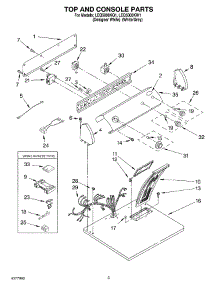 02 - Top And Console Parts parts for Whirlpool Dryer LEQ5000KQ1 from AppliancePartsPros.com