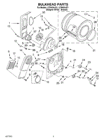 03 - Section parts for Whirlpool Dryer LER4634JQ1 from AppliancePartsPros.com