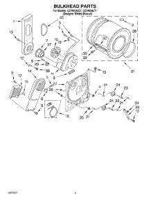 03 - Section parts for Whirlpool Dryer LEV4634JT1 from AppliancePartsPros.com