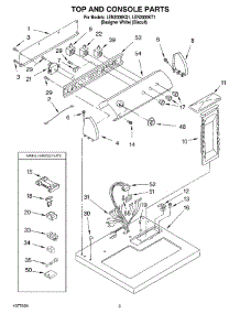 02 - Top And Console Parts Optional Parts (Not Included parts for Whirlpool Dryer LEN2000KQ1 from AppliancePartsPros.com