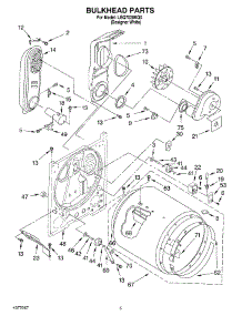 03 - Bulkhead parts for Whirlpool Dryer LGQ7030KQ0 from AppliancePartsPros.com