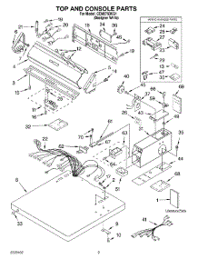 02 - Top And Console, Literature parts for Whirlpool Dryer CEM2760KQ1 from AppliancePartsPros.com