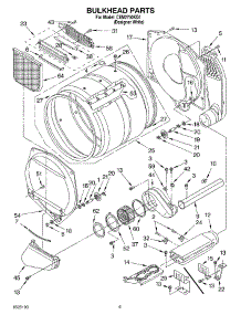 04 - Bulkhead parts for Whirlpool Dryer CEM2750KQ1 from AppliancePartsPros.com