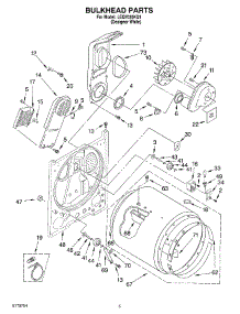 03 - Section parts for Whirlpool Dryer LEQ7030KQ1 from AppliancePartsPros.com