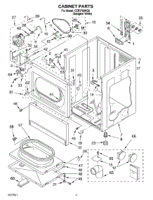 03 - Cabinet parts for Whirlpool Dryer CEP2760KQ0 from AppliancePartsPros.com