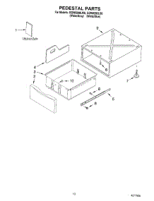 06 - Pedestal parts for Whirlpool Dryer GGW9200LQ0 from AppliancePartsPros.com