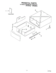 05 - Pedestal parts for Whirlpool Dryer GEW9200LW0 from AppliancePartsPros.com
