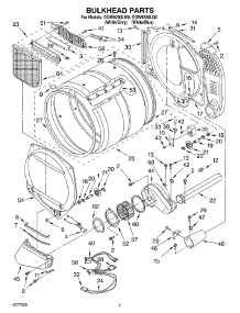 03 - Bulkhead parts for Whirlpool Dryer GGW9200LW0 from AppliancePartsPros.com