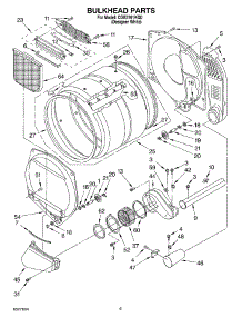 04 - Bulkhead parts for Whirlpool Dryer CGE2761KQ0 from AppliancePartsPros.com