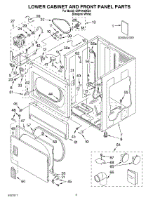 02 - Lower Cabinet And Front Panel, Lite parts for Whirlpool Dryer CSP2740KQ0 from AppliancePartsPros.com