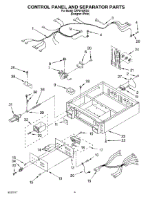 03 - Control Panel And Separator parts for Whirlpool Dryer CSP2740KQ0 from AppliancePartsPros.com