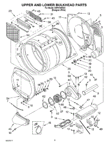05 - Upper And Lower Bulkhead parts for Whirlpool Dryer CSP2740KQ0 from AppliancePartsPros.com