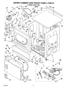 05 - Upper Cabinet And Front Panel parts for Whirlpool Dryer CSP2741KQ0 from AppliancePartsPros.com