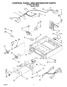 03 - Control Panel And Separator parts for Whirlpool Dryer CSP2760KQ0 from AppliancePartsPros.com