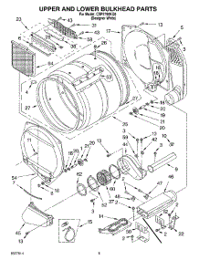 05 - Upper And Lower Bulkhead parts for Whirlpool Dryer CSP2760KQ0 from AppliancePartsPros.com