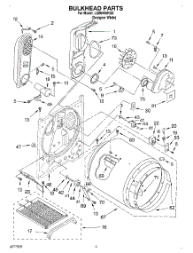 03 - Bulkhead parts for Whirlpool Dryer LGB6400KQ0 from AppliancePartsPros.com