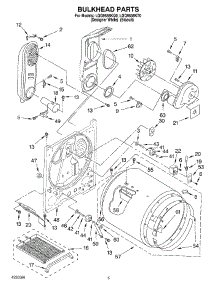 03 - Bulkhead parts for Whirlpool Dryer LGQ9558KT0 from AppliancePartsPros.com