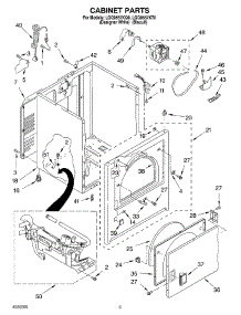 02 - Cabinet parts for Whirlpool Dryer LGQ9557KT0 from AppliancePartsPros.com