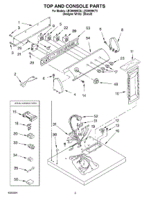 02 - Section parts for Whirlpool Dryer LEQ9558KT0 from AppliancePartsPros.com