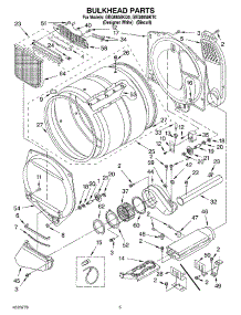 03 - Section parts for Whirlpool Dryer GEQ8858KT0 from AppliancePartsPros.com