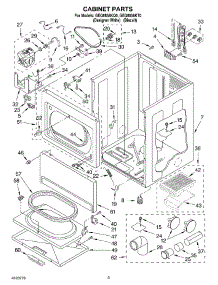02 - Section parts for Whirlpool Dryer GEQ8858KQ0 from AppliancePartsPros.com