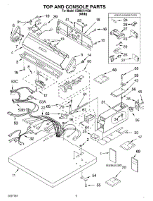 02 - Top And Console, Literature parts for Whirlpool Dryer CGM2751KQ0 from AppliancePartsPros.com