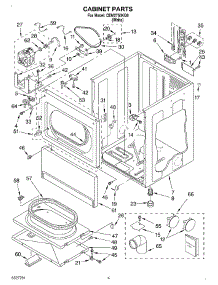 03 - Cabinet parts for Whirlpool Dryer CEM2750KQ0 from AppliancePartsPros.com