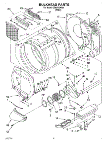 04 - Bulkhead, Optional parts for Whirlpool Dryer CEM2750KQ0 from AppliancePartsPros.com