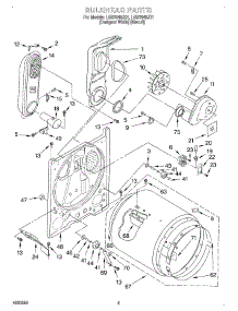 03 - Bulkhead parts for Whirlpool Dryer LGR7646JT1 from AppliancePartsPros.com