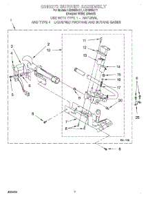 04 - 8318272 Burner Assembly parts for Whirlpool Dryer LGR5600JQ1 from AppliancePartsPros.com