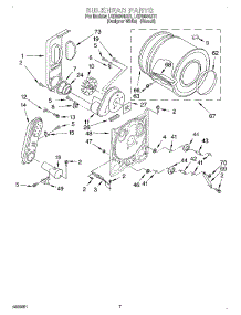 04 - Bulkhead parts for Whirlpool Dryer LGR5644JT1 from AppliancePartsPros.com