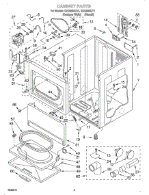 Cabinet parts for Whirlpool Dryer OEM3-GEQ8858JT1 from AppliancePartsPros.com