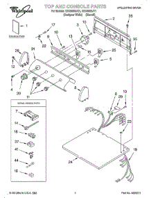 Top And Console / Lit / Optional parts for Whirlpool Dryer OEM2-GEQ8858JQ1 from AppliancePartsPros.com