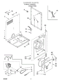 02 - Section parts for Whirlpool Dryer LDR3822HQ1 from AppliancePartsPros.com