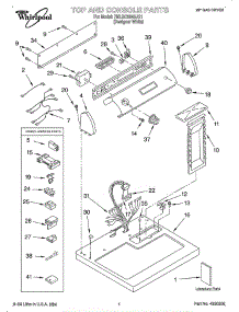 Top And Console / Lit / Optional parts for Whirlpool Dryer OEM2-7MLGC9545JQ1 from AppliancePartsPros.com
