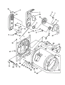 Bulkhead parts for Whirlpool Dryer LGQ8858JZ1 from AppliancePartsPros.com