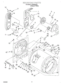 03 - Bulkhead parts for Whirlpool Dryer LGQ8000JQ1 from AppliancePartsPros.com