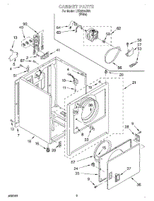 02 - Section parts for Whirlpool Dryer LER3634JW0 from AppliancePartsPros.com