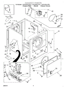 02 - Cabinet parts for Whirlpool Dryer LGR4634JT0 from AppliancePartsPros.com