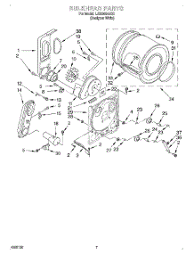 04 - Bulkhead parts for Whirlpool Dryer LGR3624JQ0 from AppliancePartsPros.com