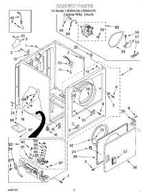 02 - Cabinet parts for Whirlpool Dryer LGR5644JQ0 from AppliancePartsPros.com
