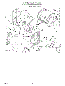 04 - Bulkhead parts for Whirlpool Dryer LGR5644JQ0 from AppliancePartsPros.com