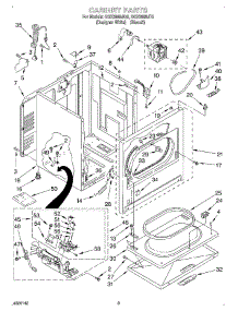 02 - Cabinet parts for Whirlpool Dryer GGX9868JQ0 from AppliancePartsPros.com
