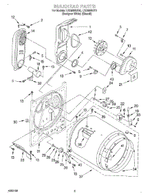 03 - Bulkhead parts for Whirlpool Dryer LGQ8800JQ0 from AppliancePartsPros.com