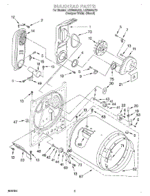 03 - Bulkhead parts for Whirlpool Dryer LGN2000JT0 from AppliancePartsPros.com