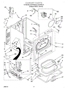 02 - Cabinet parts for Whirlpool Dryer LGR7646JQ0 from AppliancePartsPros.com
