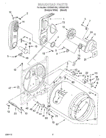 03 - Bulkhead parts for Whirlpool Dryer LGQ8857JT0 from AppliancePartsPros.com